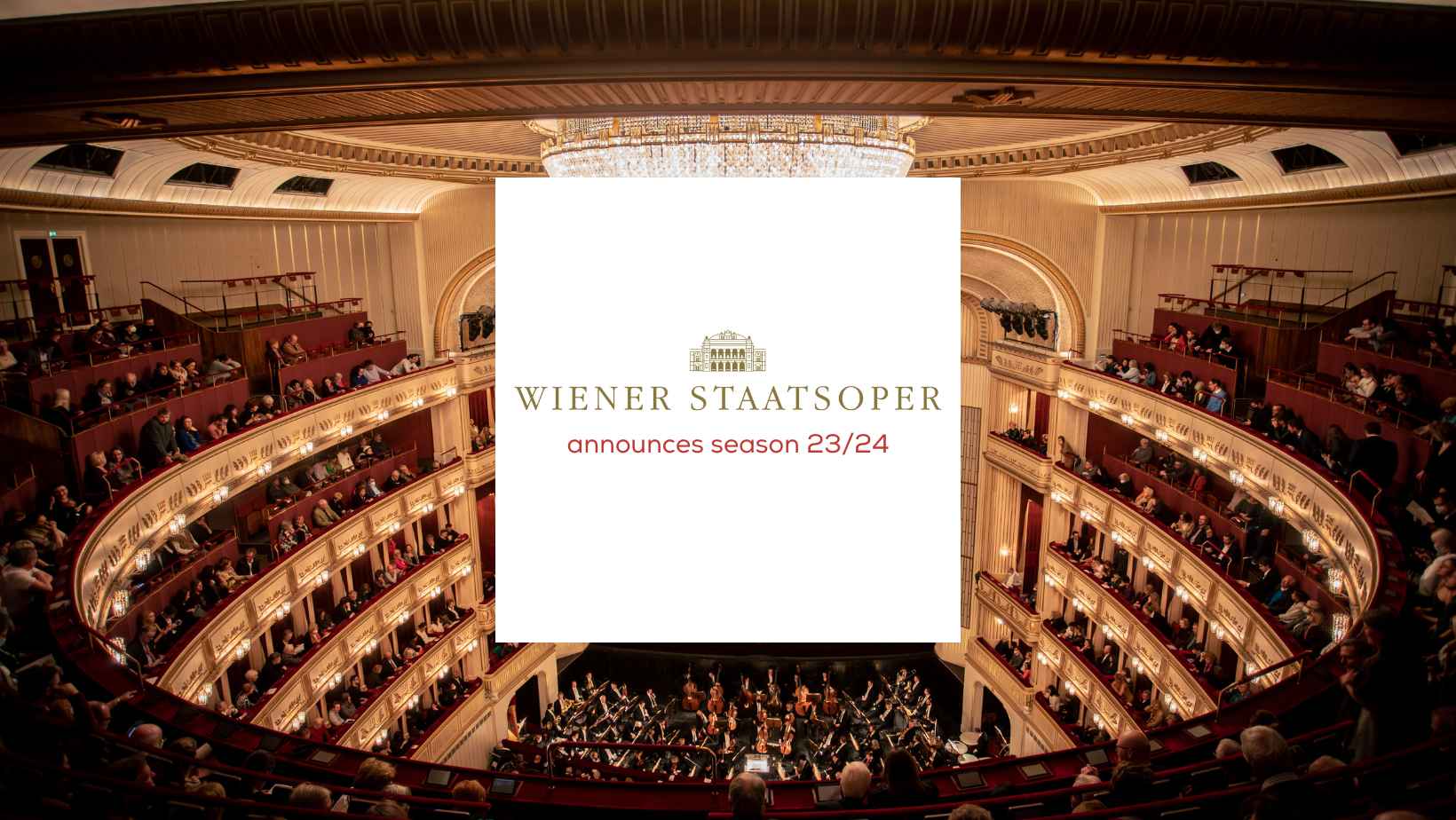 Wiener Staatsoper has Announced 2023-2024 Season!