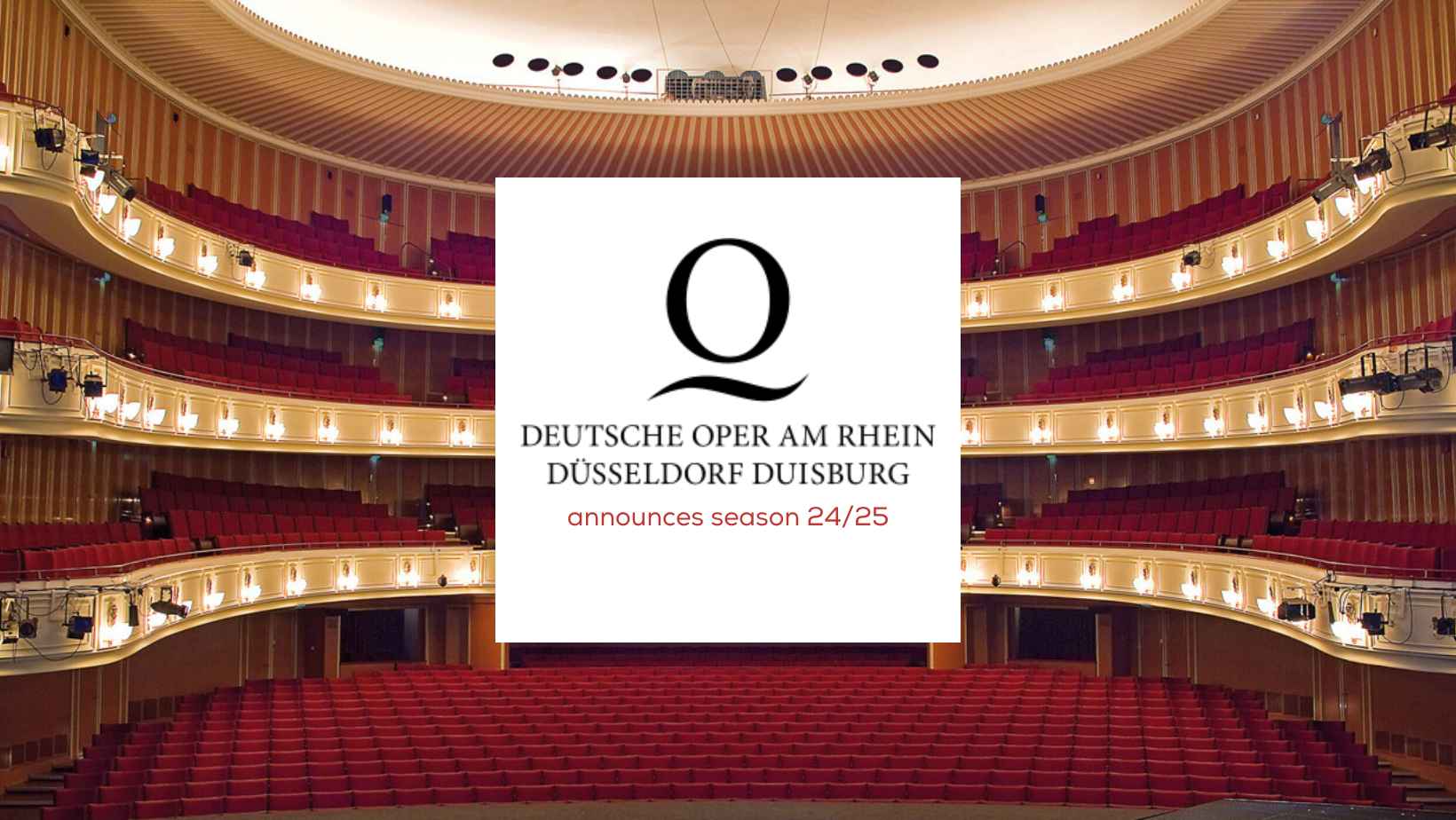 Deutsche Oper am Rhein announces season 2024-25
